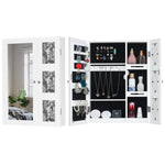 ZUN Non Full Mirror Wooden Wall Mounted Mirror Cabinet With Photo Frame, Multi-Layer And Jewelry 62762262