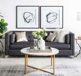 Set of 2 Modern Abstract Wall Art, Square Framed Wall Art, 31.5" x 31.5" W2078130287