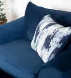 Camero Fabric Pillowback Arm Chair, Navy Blue T2574P195785