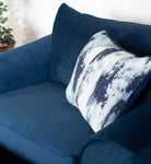 ZUN Camero Fabric Pillowback Arm Chair, Navy Blue T2574P195785