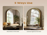 20"X30" Arched Bathroom Mirror, Wall Mounted Mirror with Aluminum Alloy Frame, Bathroom Mirror for 20983323