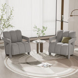 U-Can 26.3'' Modern Minimalist Leisure Armchair, Armchair with L-shaped Armrests and Polyester N724P256551E