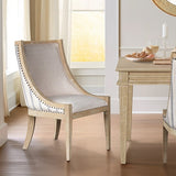 Upholstered Dining Chair with Nailhead Trim B035P256569