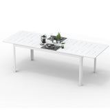 Patio Dining Expandable Table, Metal Aluminum Outdoor Table for 6-8 Person Rectangular Table for W1859P253350