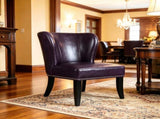 25.6 "x27.2" x32.8 " PU Leather Accent Chair, Living Room Lounge Sofa Chair with Rivet Trim for W5325P458035