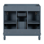 ZUN 36'' Bathroom Vanity without Top Sink, Royal Blue Cabinet only, Modern Bathroom Storage Cabinet with WF305078AAC