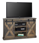 ZUN Bridgevine Home Farmhouse 66 inch Corner TV Stand for TVs up to 80 inches, No Assembly Required, B108P160160