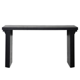 58in Modern Minimalist Black Wooden Console Table for Entryway, Living Room, and Hallway Versatile W2729P252797