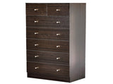 6-Tier 7-Drawer Cabinet with Matte Gold Handles Particleboard Melamine-Coated Storage Cabinet 49539808
