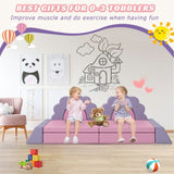 10PCS Kids Couch for Playroom, Baby Climbing and Crawl Foam Play Set, Foam Climbing Blocks N739P170354A