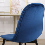 Lassan Contemporary Fabric Dining Chairs, Set of 4, Blue T2574P164528