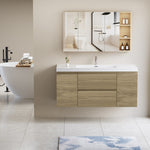 ZUN 48" Floating Bathroom Vanity with Sink, Modern Wall-Mounted Bathroom Storage Vanity Cabinet with W1573P152702