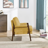 Kelly Mid-Century Modern Velvet Accent Armchair, Yellow T2574P180241