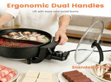 6L Large Capacity Electric Hot Pot with Divider, 5 Gear Adjustable Temperature Non-Stick Electric 87143772
