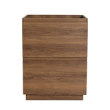 24" Bathroom with Double drawer,Freestanding Bathroom Cabinet,Engineering Wood,Brown W1972P188244