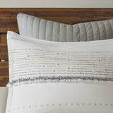 King/Cal King Cotton Printed Duvet Cover Set with Trims B03596469