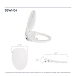 ZUN Electric Bidet Toilet Seat Adjustable Heated Seat with Dual Control Mode Elongated Smart Toilet Seat 96667333