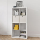 8-Cube Organizer Storage with Opened Back Shelves,2 X 4 Cube Bookcase Book Shleves for Home, Office 02606646