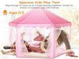 Foldable Princess Play Castle Tent for Girls, Large Space Playhouse with Breathable Mesh Doors, 29697047