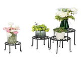4 Round Ironwork Plant Racks With 4-1 Black Paint Prints 62508492