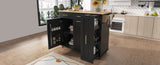 K&K Kitchen Island with Drop Leaf, Kitchen Storage Cart with 3 Tier Pull Out Cabinet Organizer, WF531421AAB