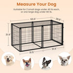 ZUN Dog Crate 63" Dog Kennel for Small Medium Dogs, Puppy Dog Playpen with Top, Pet Cage, Indoor, W1162P245312