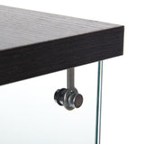 Glass Display Cabinet 4 Shelves with Door, Floor Standing Curio Bookshelf for Living Room Bedroom W1806P197872