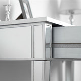 Mirrored Makeup Table Desk Vanity for Women with 2 Drawers 52698574
