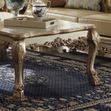 Gold Patina and Bone End Table with Claw Leg B062P209073