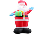 12.6FT Santa with Gift Box Inflatable, 6 LED Lights, 210D Polyester, US Plug 54108835