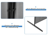6FT 4-Fold 160g Polyester Cloth Plastic Foot Carbon Steel Frame Foldable Screen Gray 91313474