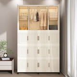 Portable Wardrobe Closet Storage Organizer for Clothes,Clothes Dresser,17 Magnetic Doors-17 Cubes & 71859844