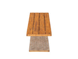 Outdoor Acacia Wood Bench,Teak Finish Brown Wicker N773P286715B