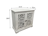 Antique Sideboard Storage, Vintage Accent, 2 carving Doors Buffet Server Console W3123P278013