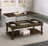 Modern Traditional Style Cocktail Table Lift Top Storage Shelf Espresso Finish Living Room Furniture B011P297496
