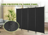 4 Panel Room Dividers, Foldable Privacy Screens, Cloth Segregation Panels for Workspace, Bedroom, 83353896