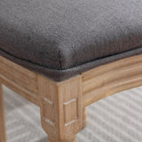 A&A Furniture,French Style Solid Wood Frame Antique Painting Linen Fabric Back Dining Chair,Set of W1143141071