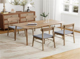 2PCS Solid Rubber Wood Dining Chairs , 400 LBS Capacity Padded Upholstered Kitchen Chairs 61673788
