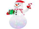 20FT Tall Christmas Inflatable Snowman Holding Gift Box and Candy Cane, 3 LED Lights & 1 Rotating 87840495