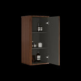 CC0414S305 Striped Walnut Bathroom Floating Side Cabinet, Wall-mounted Storage Cabinet for Small W1865132400