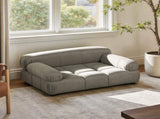 Marcel Upholstered Modern Pet Bed, Small to Medium Dog or Cat Uptown Gray Performance Velvet B2719P448985