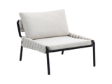 Modern Accent Lounge Chair with Braided Upholstery and Metal Frame, Comfortable Armchair for Living W2215P252349