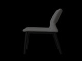 Modern minimalist grey PU leather Dining Chairs Set of 2, comfortable backrest design, metal leg W1727P251123