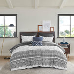 ZUN 3 Piece Cotton Duvet Cover Set with Chenille Tufting B03596502