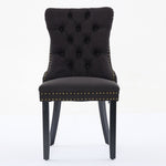 ZUN Nikki Collection Modern, High-end Tufted Solid Wood Contemporary Flax Upholstered Linen Dining Chair W1143P233648