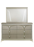 Modern Style 6-Drawer Dresser Made with Wood & Mirrored Accents B009130150