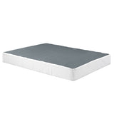 Eastern King Mattress Foundation 1pc Black Metal Frame with Textured Fabric Cover B011P197733