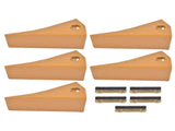 5Pcs 230SP Casting Bucket Teeth & TF23P Flex Pins Fits for Backhoe Skid Steer Loader 13799251