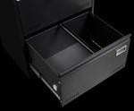 ZUN Filing Cabinet Lateral File Cabinet 3 Drawer, Blcak Locking Metal File Cabinets Three Drawer, Office W1247118742