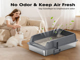 STAINLESS STEEL CAT LITTER BOX W1612P461486